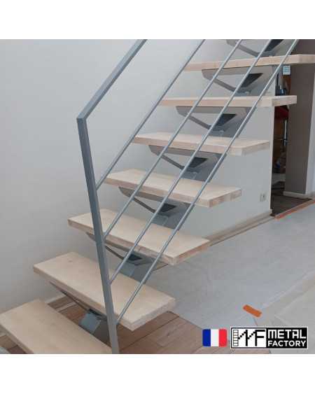 exemple de réalisation d'un escalier droit avec les supports sihft metal