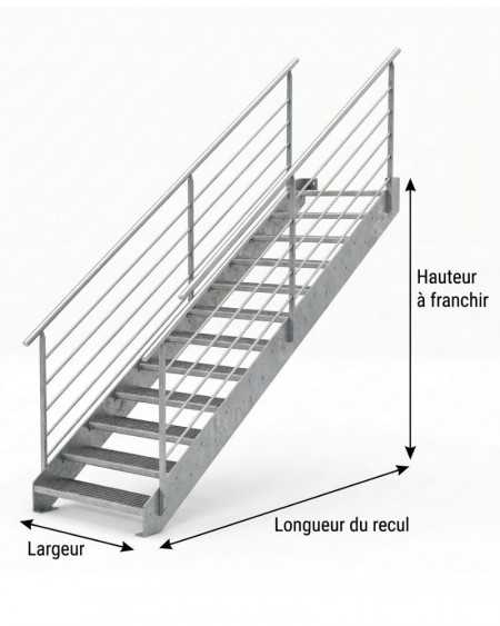 escalier extérieur sur mesure en acier