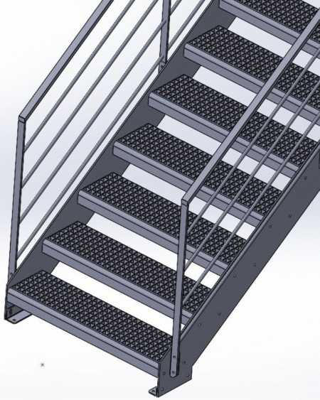 plan de fabrication escalier en métal pour bricoleurs et soudeurs