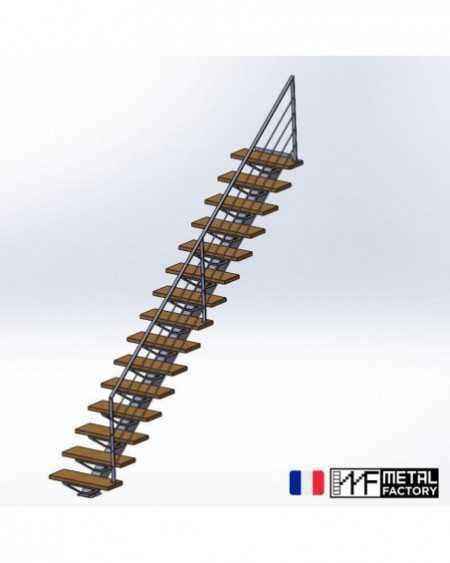 plan CAO 3D escalier droit sur mesure