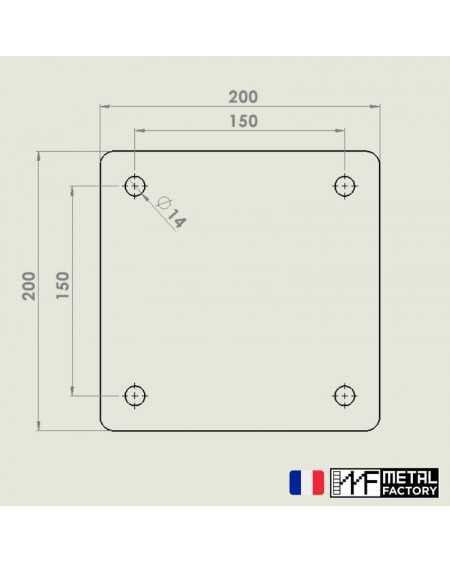 platines d'ancrage carrée