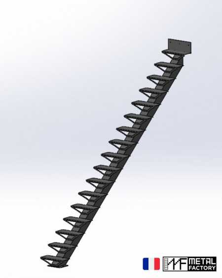 limon d'escalier CURVE METAL 100% sur mesure