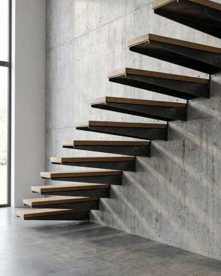 fabriquer un escalier suspendu sur mesure