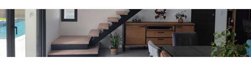 Escalier sur-mesure en Kit : escalier bois, métal