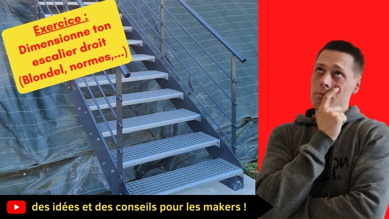 calculer un escalier droit