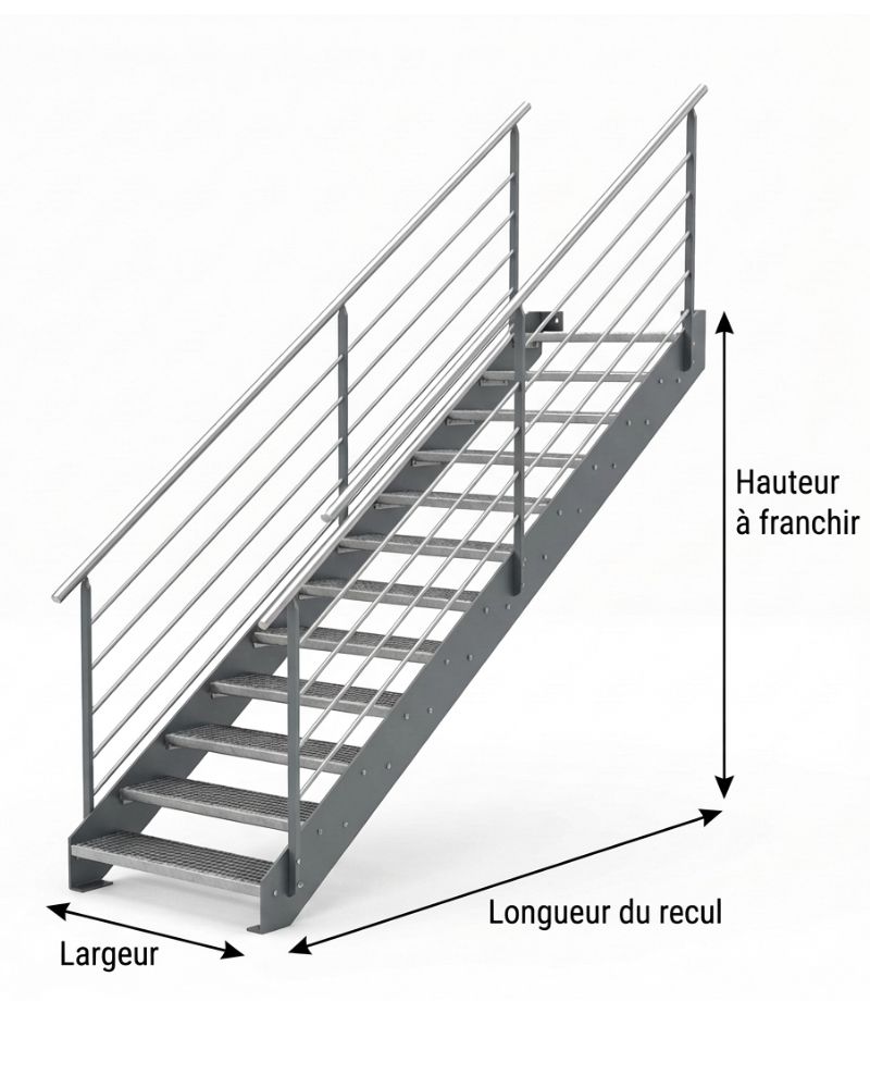 escalier extérieur métal