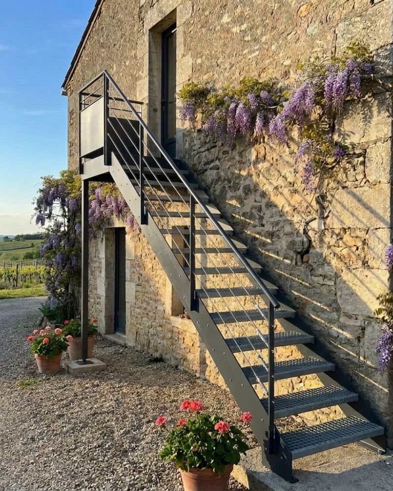 garde corps sécurité escalier extérieur